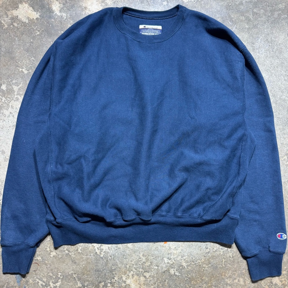 Champion Reverse Weave Navy Crewneck Sweatshirt XL Tall